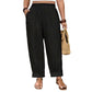 👖 Women’s Relaxed Fit Cuffed Ankle Pants — Elastic Waist, Easy Pull-On Style for Everyday Comfort