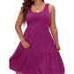 👗 Sleeveless A-Line Knee-Length Dress — Breathable Cotton Stretch, Flattering Fit