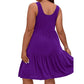 👗 Sleeveless A-Line Knee-Length Dress — Breathable Cotton Stretch, Flattering Fit