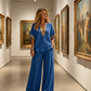 🔥50% OFF!✈️Free Shipping 🔥 Women’s V-Neck Top and Wide Leg Pants Set