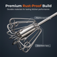 🛡️ Food-Grade Stainless Steel Semi-Auto Egg Beater — Rustproof, Durable