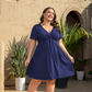 👗 Elegant V-Neck Twist Front Midi Dress with Pockets — Flattering Silhouette, Effortless All-Day Style