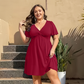 👗 Elegant V-Neck Twist Front Midi Dress with Pockets — Flattering Silhouette, Effortless All-Day Style