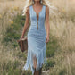 🪩 Retro Western Tassel Sleeveless Slim Dress