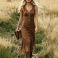 🪩 Retro Western Tassel Sleeveless Slim Dress
