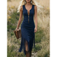 🪩 Retro Western Tassel Sleeveless Slim Dress