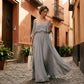 💃 Women’s Elegant Cold Shoulder Flowing Maxi Dress