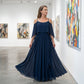 💃 Women’s Elegant Cold Shoulder Flowing Maxi Dress
