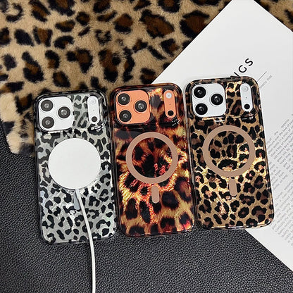 📱 Magnetic Leopard Print Phone Case