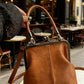👛 Women‘s Vintage Kiss Lock Crossbody Bag with Top Handle