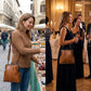 👛 Women‘s Vintage Kiss Lock Crossbody Bag with Top Handle
