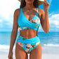 👙 Women's Floral Print High Waist Bikini Set