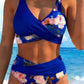 👙 Women's Floral Print High Waist Bikini Set