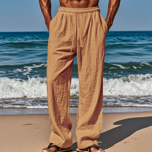 👖 Men's Trendy Linen Loose Fit Pants with Pockets