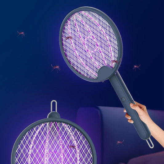 ⚡ High-Voltage 2-in-1 Fly Swatter — 3000V Instant Kill, Safe Triple Grid Design