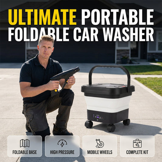 🔋 PORTABLE CORDLESS PRESSURE WASHER WITH BUCKET-FED SUCTION — Lightweight | 5-in-1 Nozzle | Ideal for Car, Caravan & Garden 💧