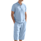🌴 Summer Holiday Ready Linen Set — Lightweight 2-Piece for Travel, Lounging & Casual Days