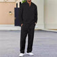 ✨ Men’s Waffle Knit Sweatshirt & Straight Pants Set — Summer Casual Co-Ord in 5 Colours