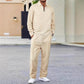 ✨ Men’s Waffle Knit Sweatshirt & Straight Pants Set — Summer Casual Co-Ord in 5 Colours