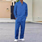 ✨ Men’s Waffle Knit Sweatshirt & Straight Pants Set — Summer Casual Co-Ord in 5 Colours