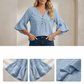 👔 Versatile Short Sleeve V-Neck Blouse — Lightweight & Breathable