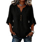 👔 Versatile Short Sleeve V-Neck Blouse — Lightweight & Breathable