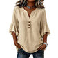 👔 Versatile Short Sleeve V-Neck Blouse — Lightweight & Breathable