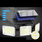 🛡️ Triple-Head Solar Motion Sensor Wall Light — IP65 Waterproof, Wireless Security