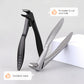 ✂️ ANTI-SPLASH STAINLESS STEEL NAIL CLIPPER WITH WIDE JAW — Catches Clippings | Ergonomic Grip | Sharp Blades 🛡️