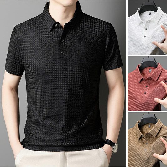 🎭 Men‘s Summer Texture Shirt — Breathable Cotton for Holiday, Work & Casual Outings