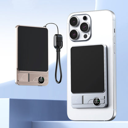 🎒 Foldable 3-in-1 Magnetic Charger with Kickstand — Ultra-Thin Design for Home, Office & Travel