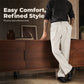 👖 Men‘s Soft Drape Straight Leg Pants — Relaxed Fit with Natural Fluid Silhouette