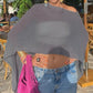 🏖️ Lightweight Hollow Out Poncho Shawl — Soft Knit Cover-Up for Beach & Daily Wear