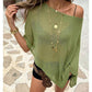🏖️ Lightweight Hollow Out Poncho Shawl — Soft Knit Cover-Up for Beach & Daily Wear