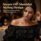 💃 Off-shoulder fitted top for women
