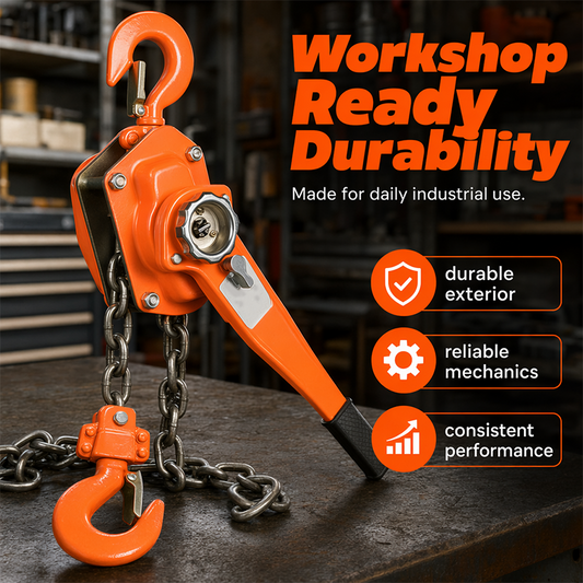 ✅ Industrial Grade Hand Chain Hoist — 1 Ton SWL, Double Pendulum Gears