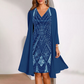 🏆 Elegant 2-Piece Ensemble — Sleeveless Midi Dress with Removable Sheer Duster Jacket