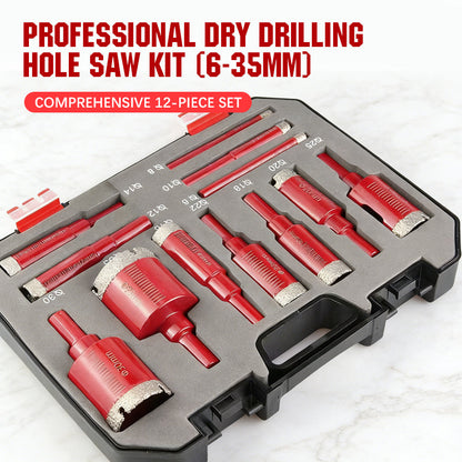 🔩 Professional Dry Drilling Hole Saw Kit (6-35mm)