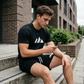 ✨Men's Short Sleeve T-Shirt & Drawstring Shorts Set
