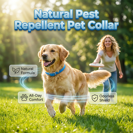 🛡️ Natural Essential Oil Pet Pest Repellent Collar — Repels Fleas, Ticks & Mosquitoes