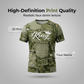🏖️ Relaxed Fit Denim Print Co-Ord — Short Sleeve Tee & Cargo Shorts for Summer Escapes