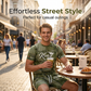 🏖️ Relaxed Fit Denim Print Co-Ord — Short Sleeve Tee & Cargo Shorts for Summer Escapes