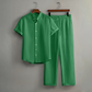 👔 Men‘s Textured 2-Piece Shirt & Trousers Set — Relaxed Oversized Fit Co-Ord for Summer