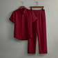 👔 Men‘s Textured 2-Piece Shirt & Trousers Set — Relaxed Oversized Fit Co-Ord for Summer