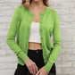 👚 WOMEN‘S CLASSIC CREW NECK CARDIGAN — Button-Front | Soft Knit | Versatile Layering Piece 🌿