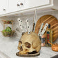💀 CREATIVE RESIN SKULL KNIFE HOLDER — Gothic Kitchen Storage | Multi-Purpose Organiser | Unique Home Decor 🦴