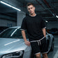 👕 Men‘s Waffle Knit T-Shirt & Shorts Co-Ord Set — Oversized Summer Style with Textured Fabric