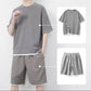 👕 Men‘s Waffle Knit T-Shirt & Shorts Co-Ord Set — Oversized Summer Style with Textured Fabric
