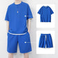 👕 Men‘s Waffle Knit T-Shirt & Shorts Co-Ord Set — Oversized Summer Style with Textured Fabric