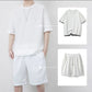 👕 Men‘s Waffle Knit T-Shirt & Shorts Co-Ord Set — Oversized Summer Style with Textured Fabric